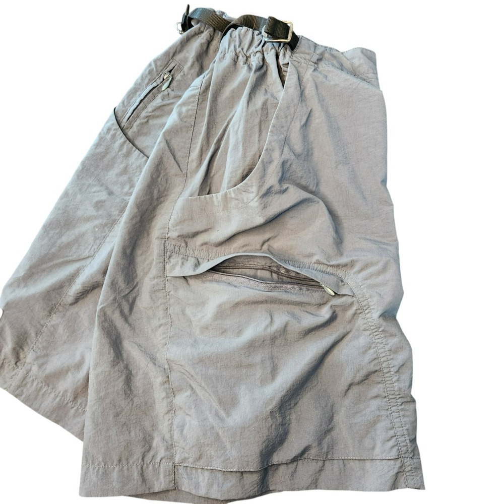 REI Womens Gray Hiking Shorts Belted Cargo Pockets Size Medium